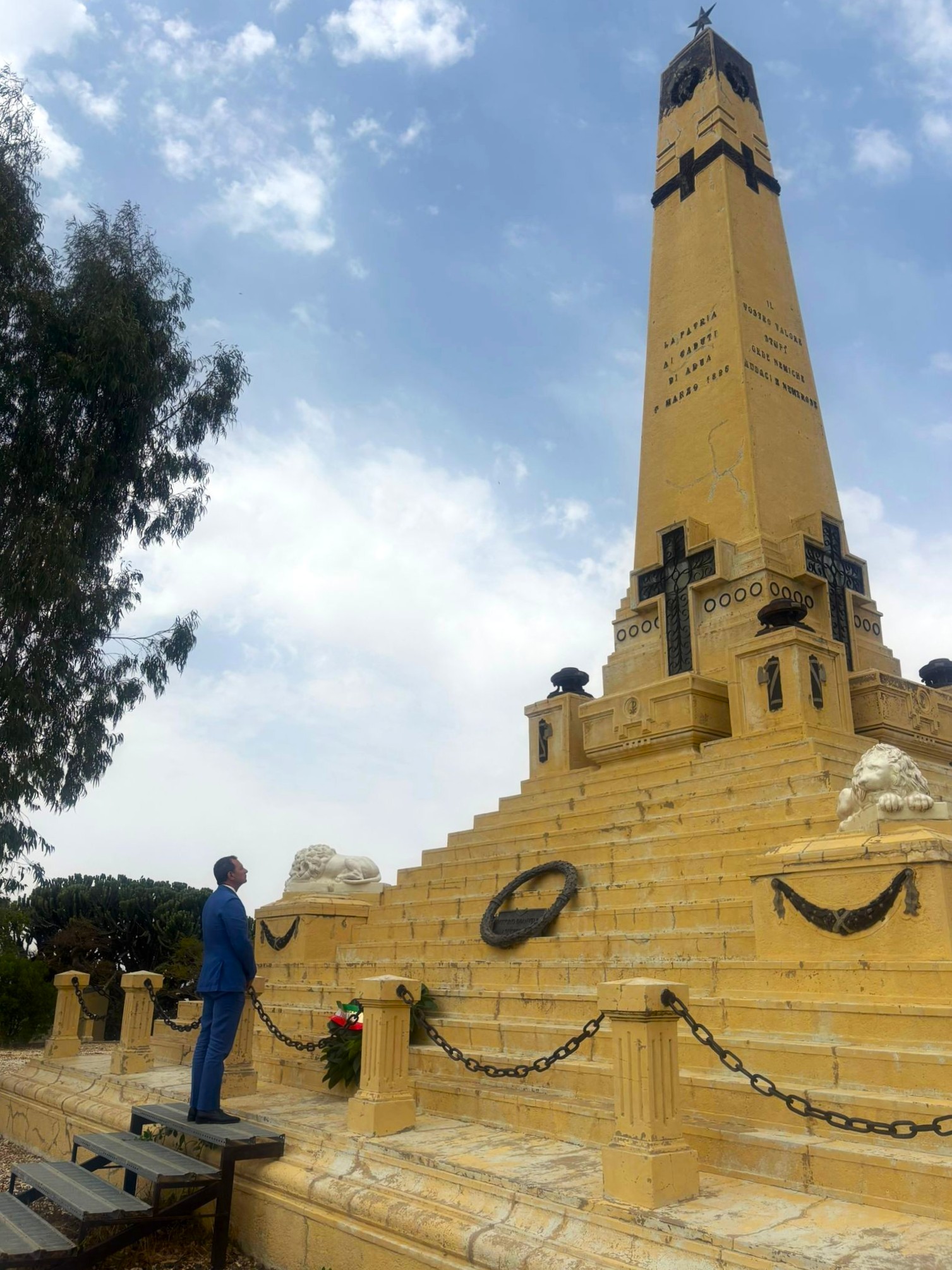 Visita dell’Amb. Di Riso al Sacrario Militare di Adi Quala